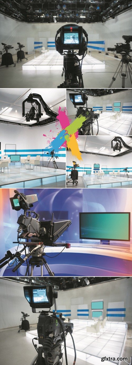 Stock Photo - Modern Television Studio