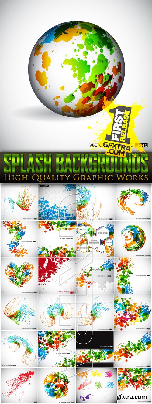 Splash Backgrounds - 25 Vector