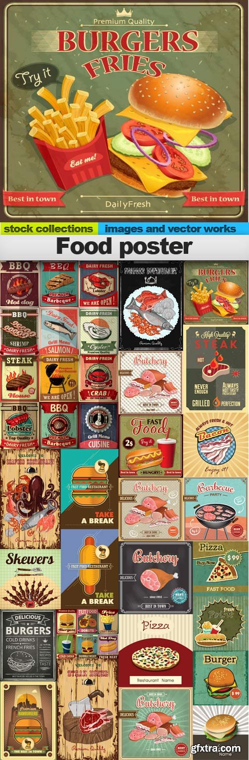Food poster, 25 x EPS