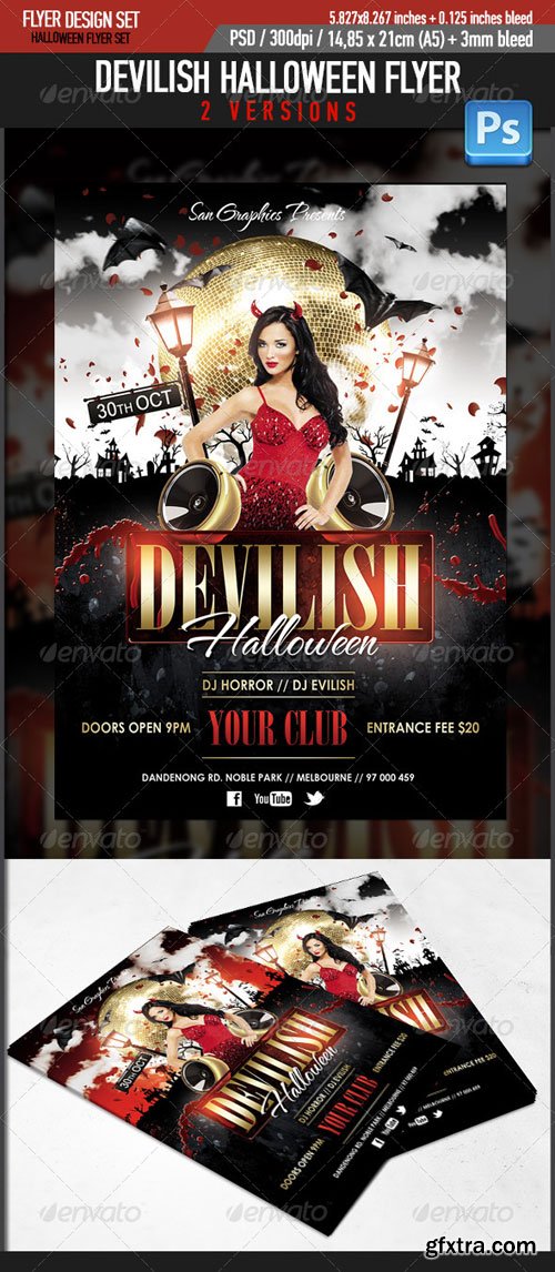 GraphicRiver - Devilish Halloween Glamour Flyer Template