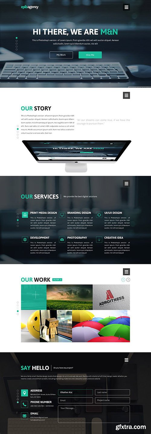 PSD Web Template - Creative Agency Web Design