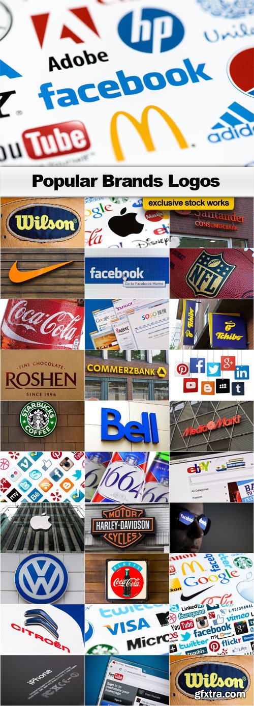 Popular Brands Logos - 30x JPEGs