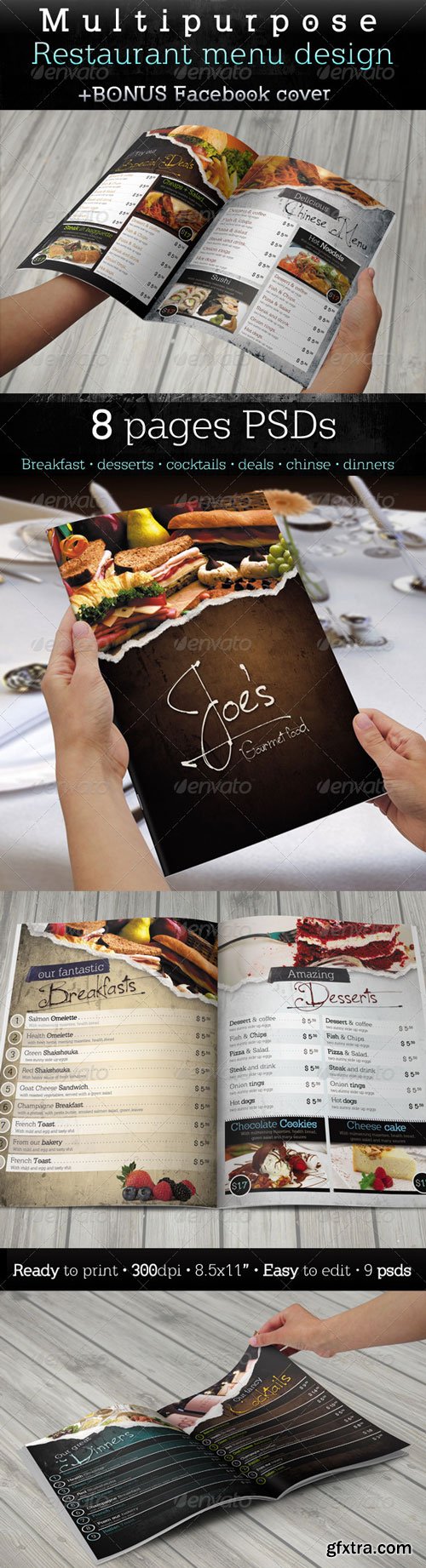 GraphicRiver - Multipurpose Restaurant Menu Template - 4105004