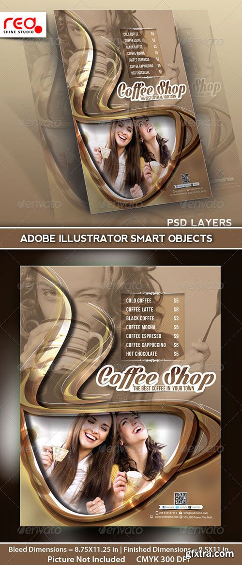 GraphicRiver - Coffee Shop Menu Flyer Template 5161759