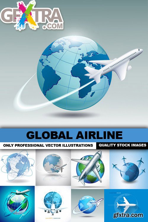 Global Airline - 25 Vector