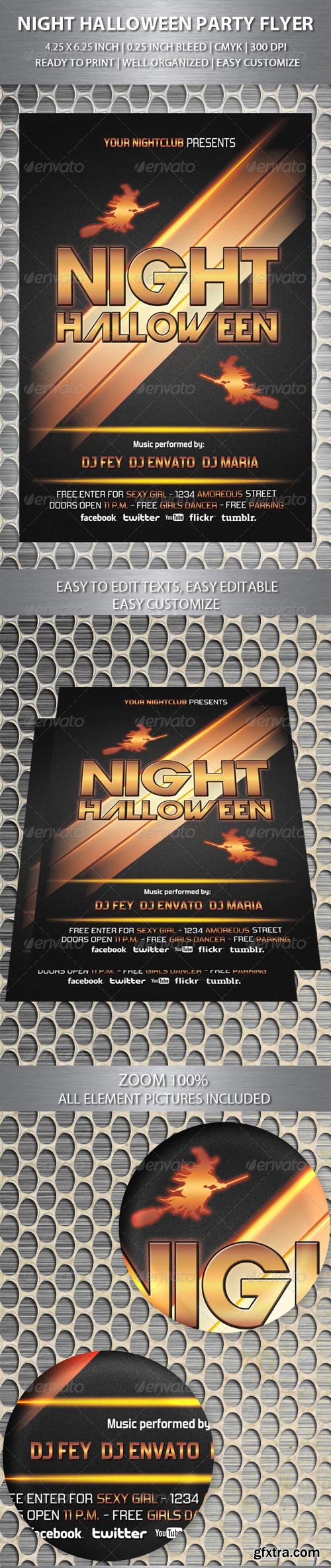 GraphicRiver - Night Halloween Party Flyer