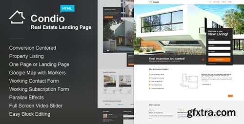 ThemeForest - Condio v1.3 - Real Estate One Page & Landing Page - HTML