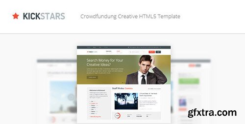 ThemeForest - Kickstars v1.1 - Crowdfunding HTML5 Template - FULL