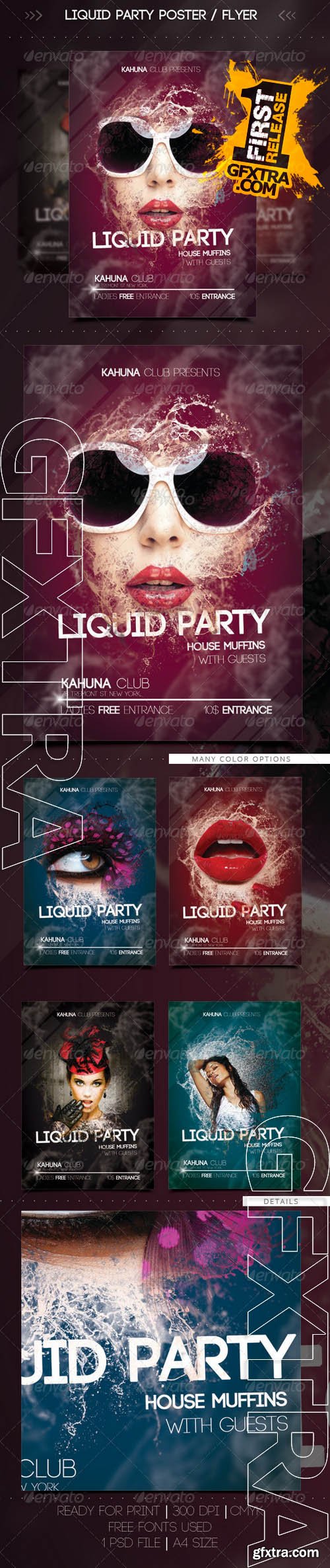 Wet Liquid Party Flyer / Poster - Graphicriver 7282123