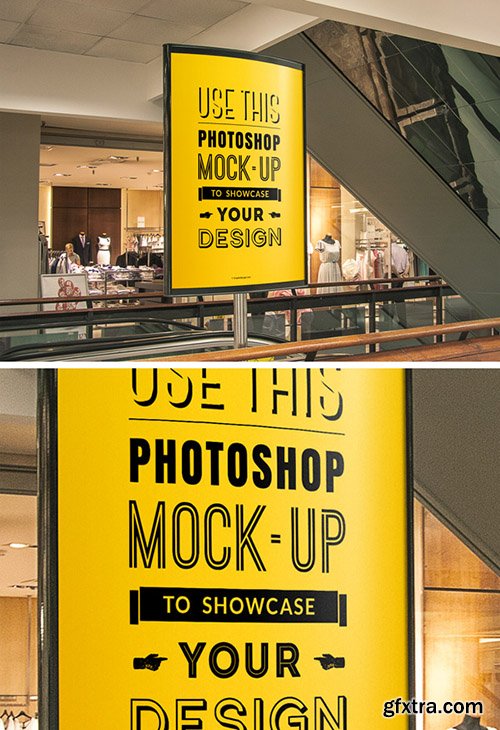 PSD Mock-Up - Indoor Advertising Poster