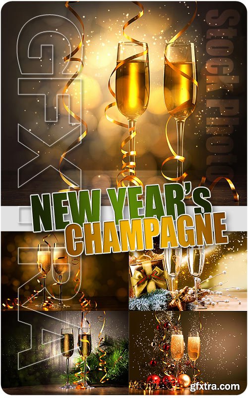 New Year\'s champagne - UHQ Stock Photo