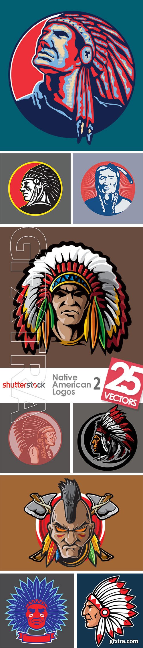 Native American Logos 2, 25xEPS