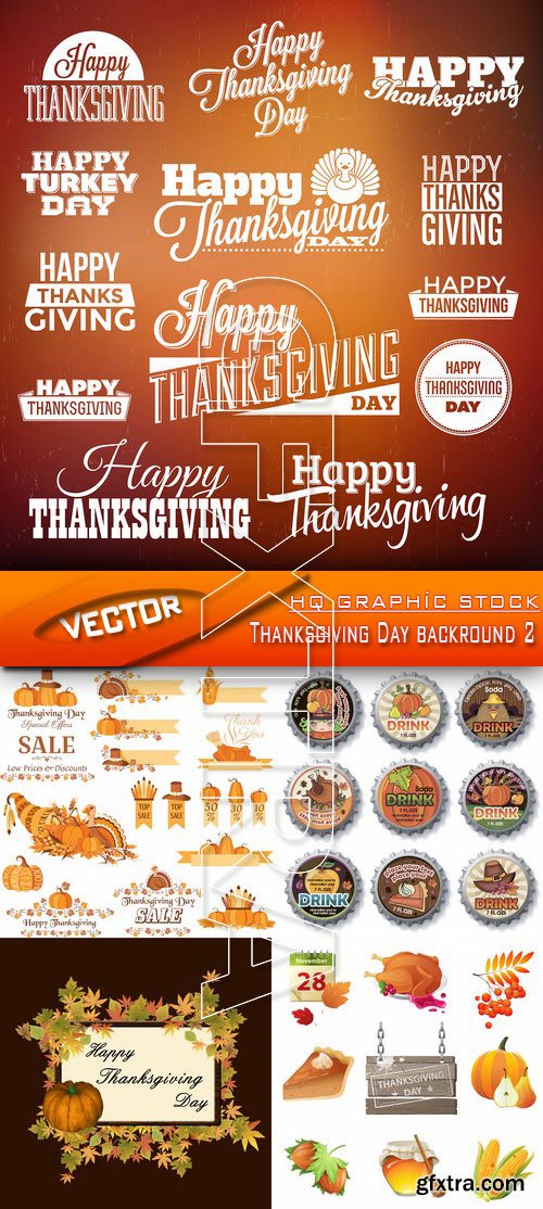 Stock Vector - Thanksgiving Day backround 2