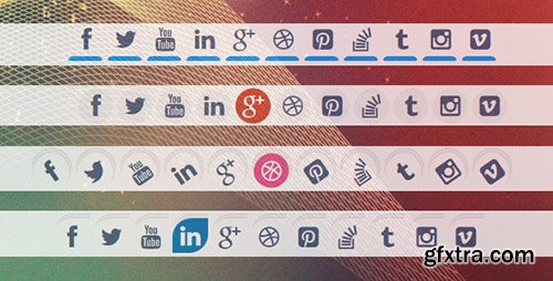 CodeCanyon - 9 Styles Of Special Animated Social Media Icons