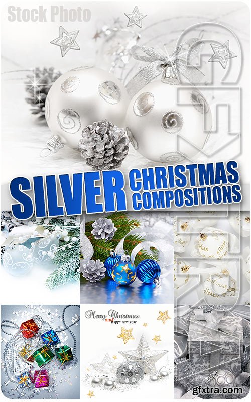 Silver Christmas Compositions - UHQ Stock Photo