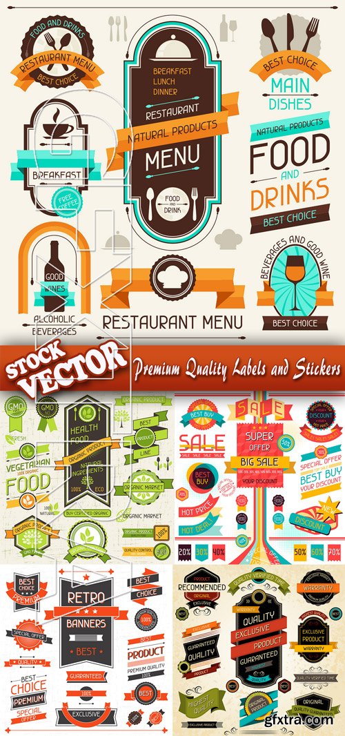 Stock Vector - Premium Quality Labels and Stickers