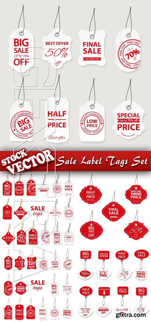 Stock Vector - Sale Label Tags Set