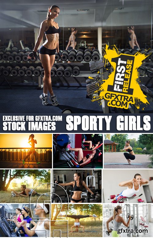 Stock Photos - Sporty Girls, 25xJPG