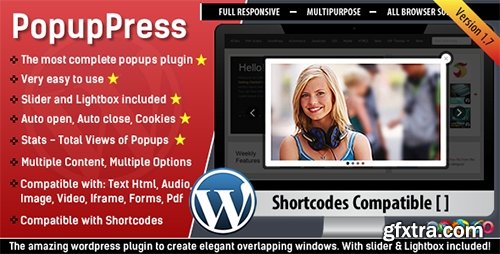 CodeCanyon - PopupPress v1.7 - Popups with Slider & Lightbox for WP
