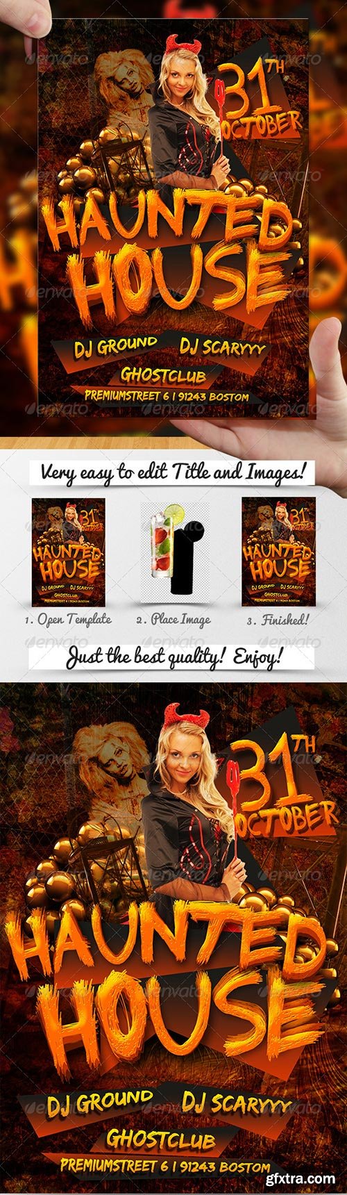 GraphicRiver - Haunted House Halloween Flyer Template