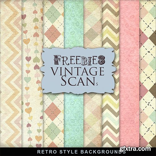 Textures - Retro Style Backgrounds - 8 JPG Papers