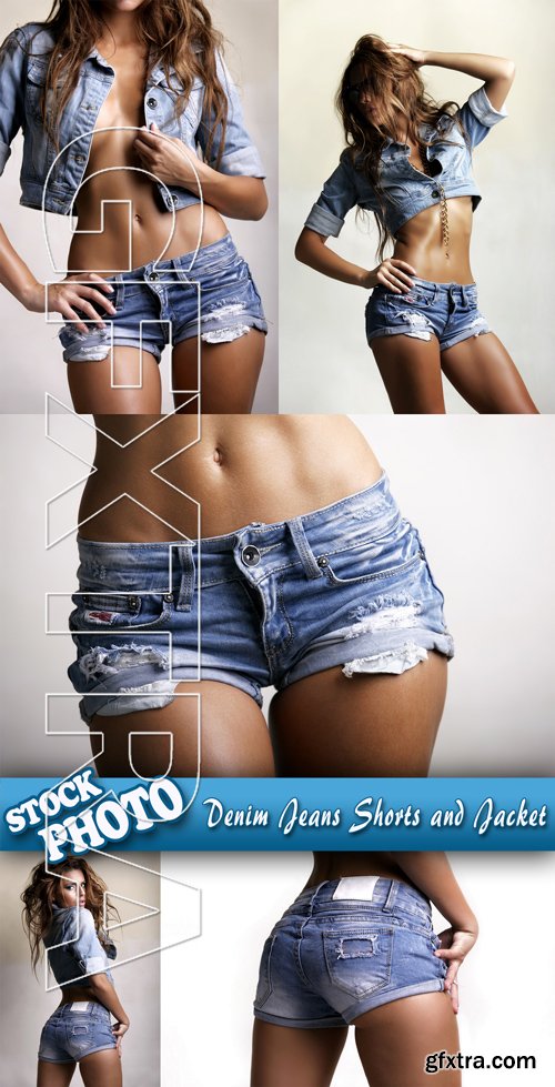 Stock Photo - Denim Jeans Shorts and Jacket