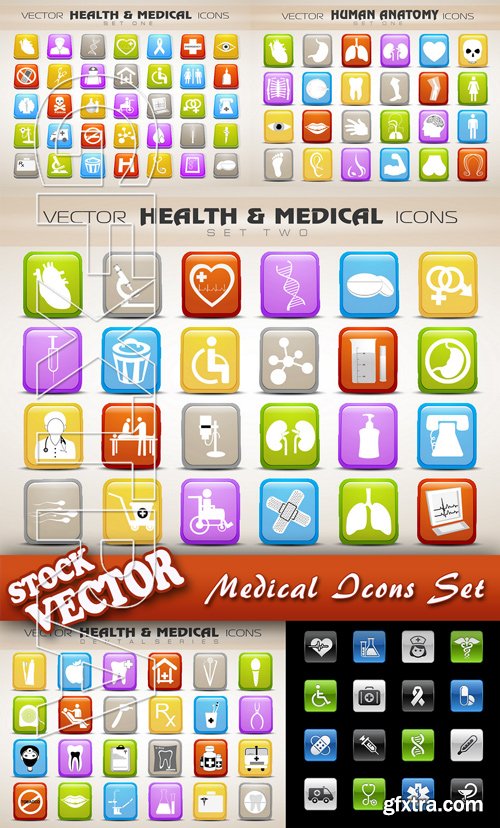 Stock Vector - Medical Icons Set