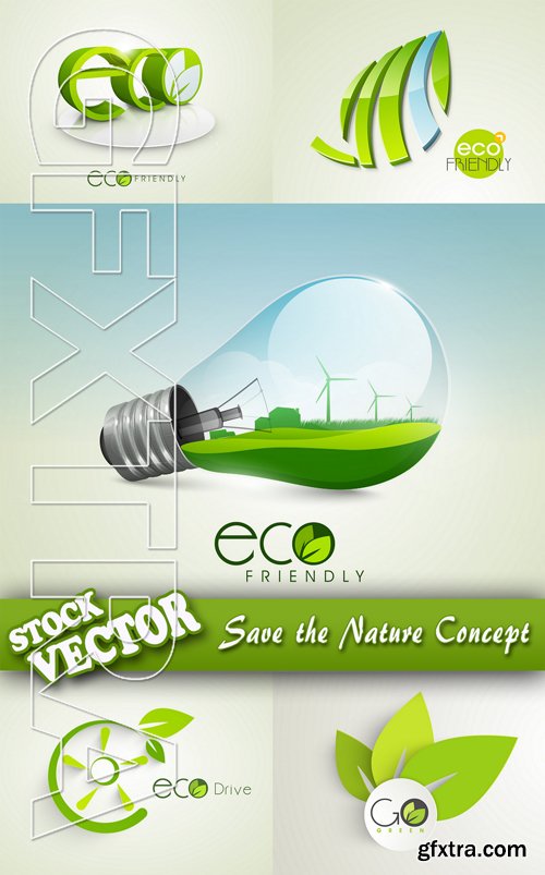 Stock Vector - Save the Nature Concept