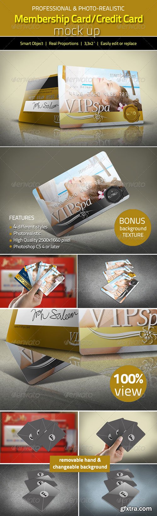 GraphicRiver - Photorealistic Membership Card/Credit Card Mock Up