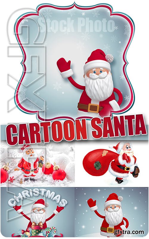 Cartoon Santa - UHQ Stock Photo