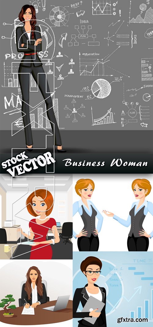 Stock Vector - Business Woman