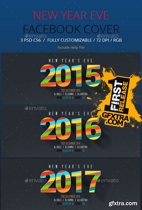 New Year Facebook Timeline - Graphicriver 9221758