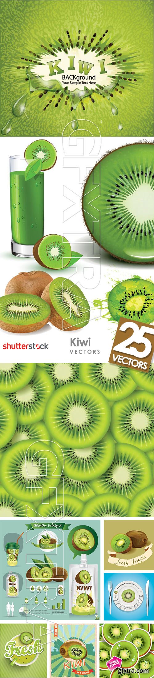 Kiwi Vectors 25xEPS