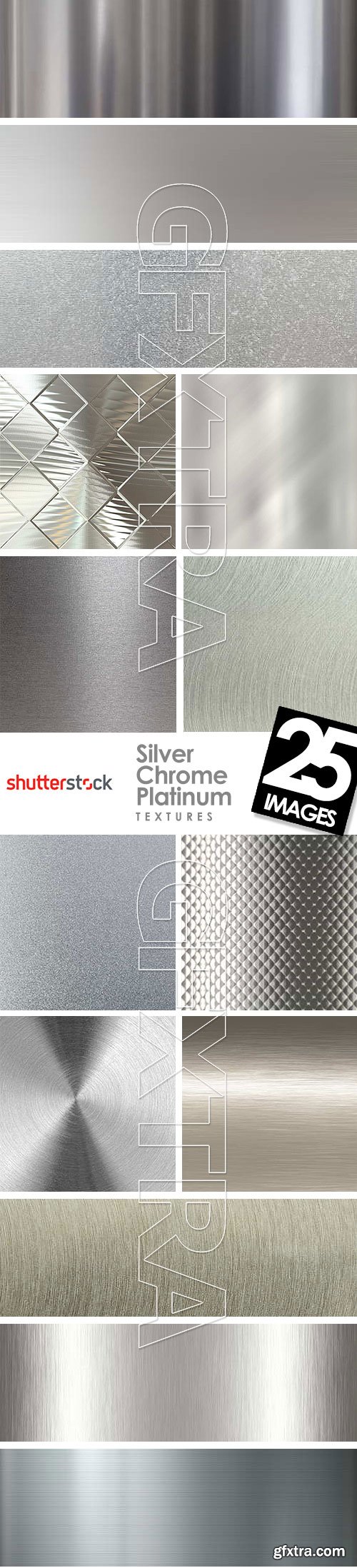 Silver, Platinum & Chrome Textures 25xJPG