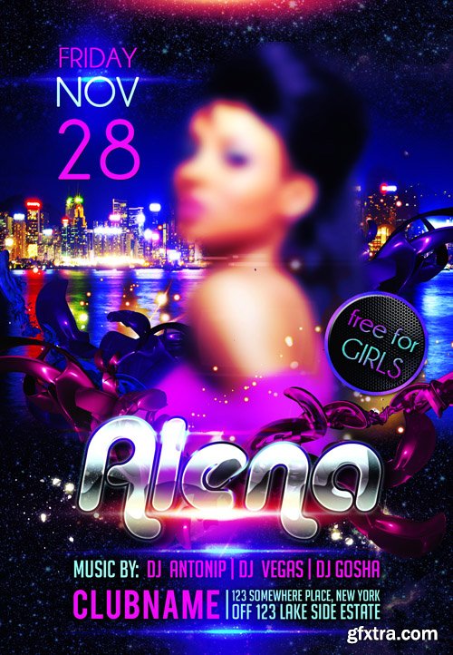 Guest DJ Party Alena - Flyer Template