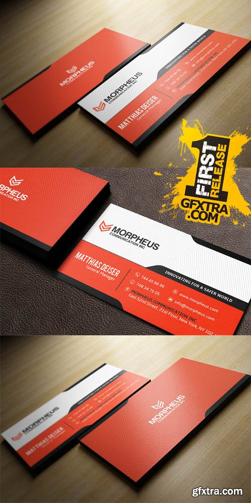 Orange Business Card - Creativemarket 73436