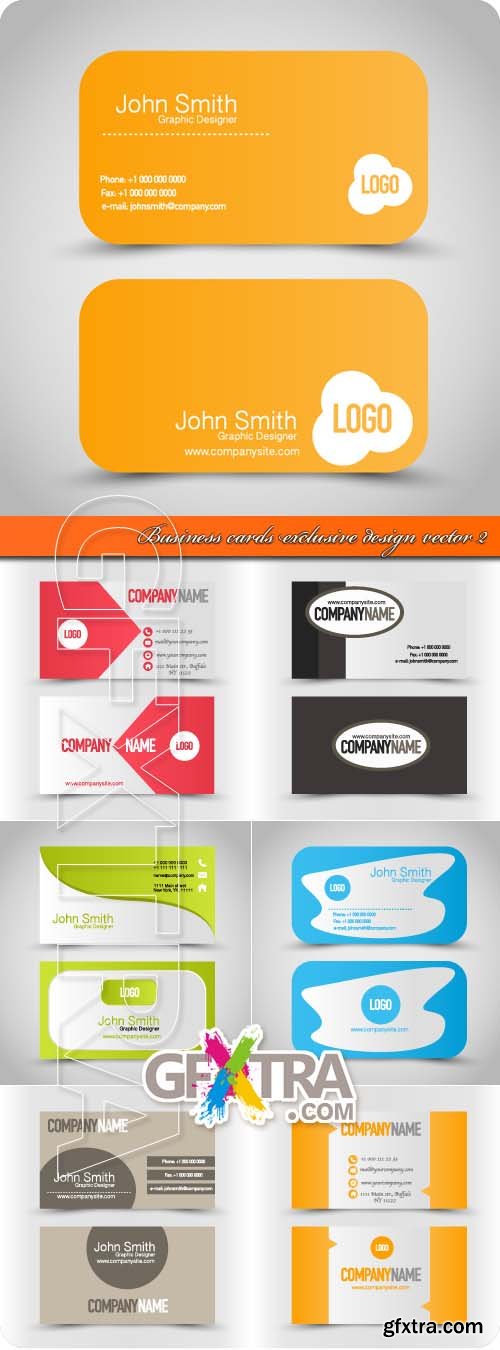 Business cards exclusive design vector 2