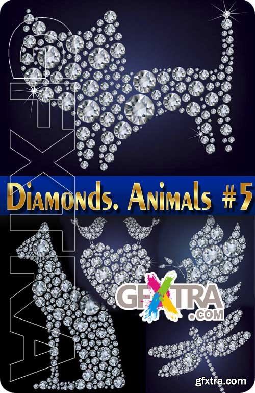 Diamonds. Animals #1 - Stock Vector