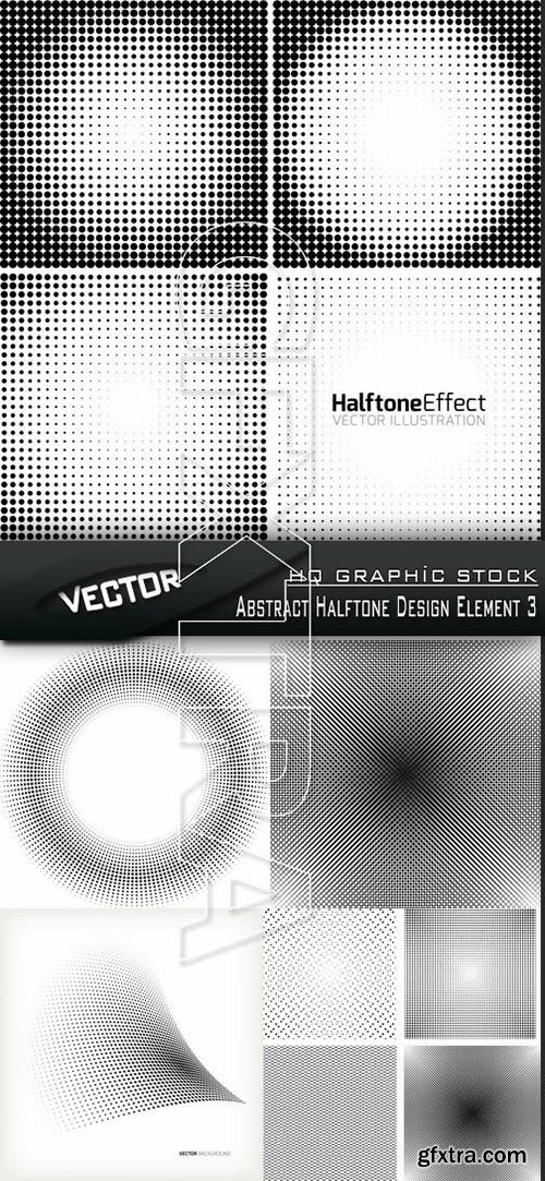 Stock Vector - Abstract Halftone Design Element 3