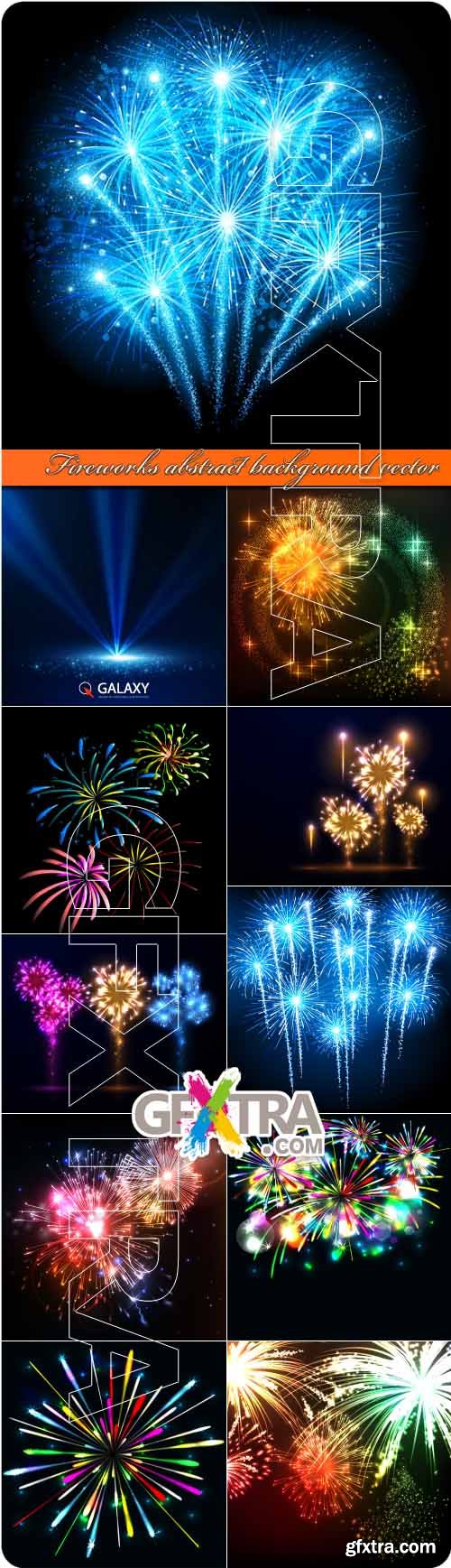 Fireworks abstract background vector