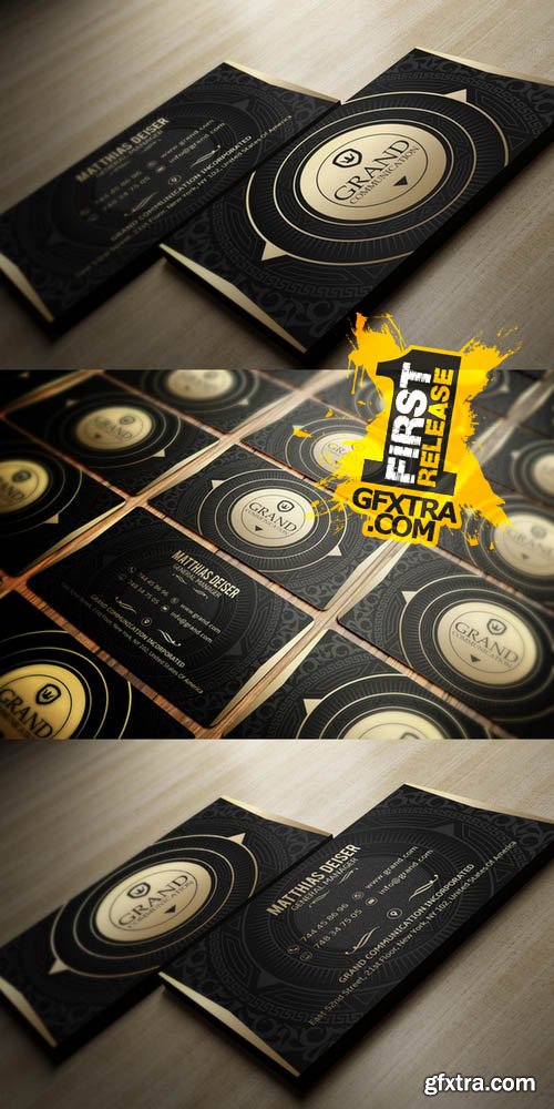 Gold And Black Business Card - Creativemarket 72978