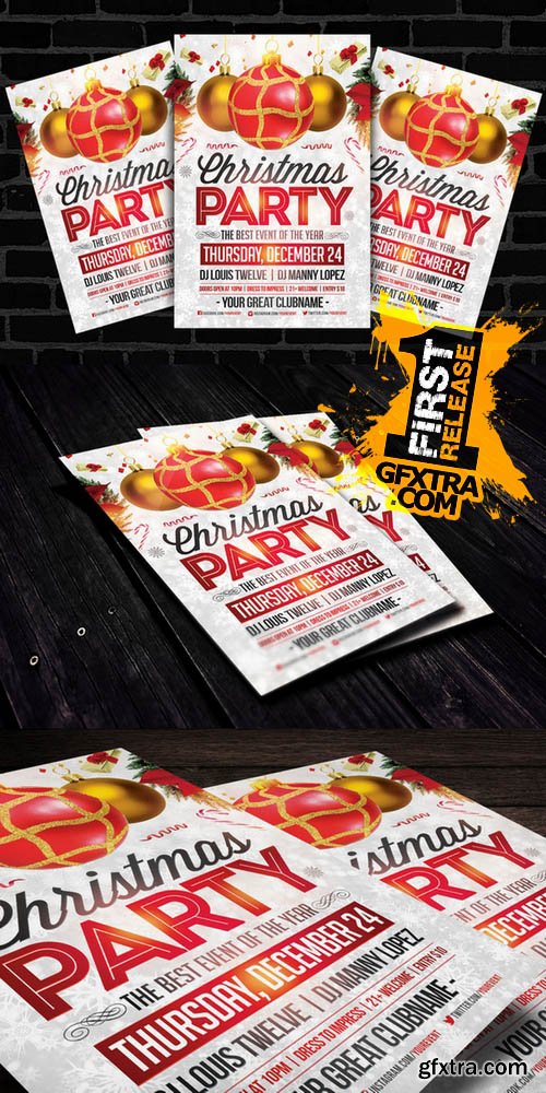 Christmas Party | Flyer Template - Creativemarket 16938