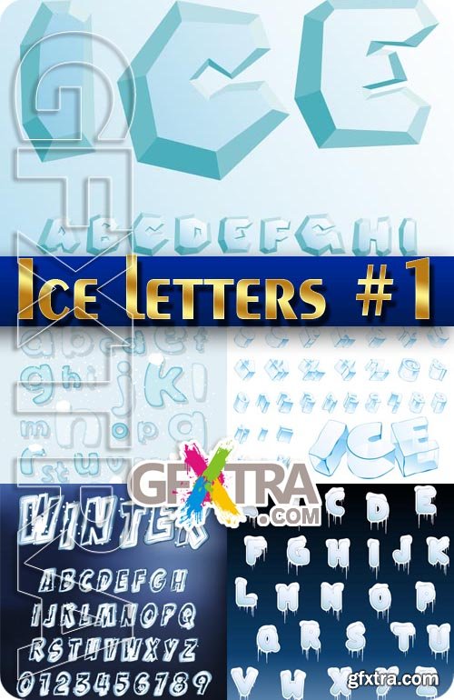 Icy alphabet #1 - Stock Vector