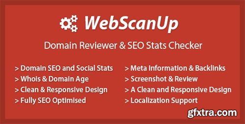 CodeCanyon - WebScanUP v1.6 - Domain Reviewer & SEO Stats Checker