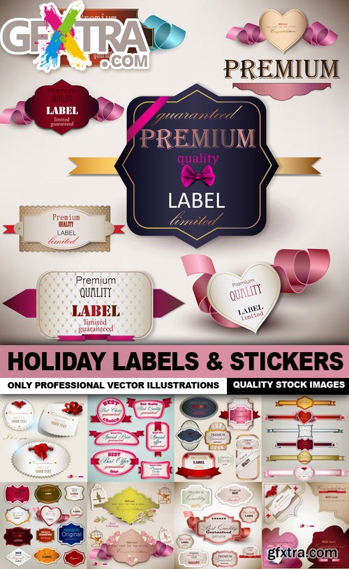 Holiday Labels & Stickers - 29 vector