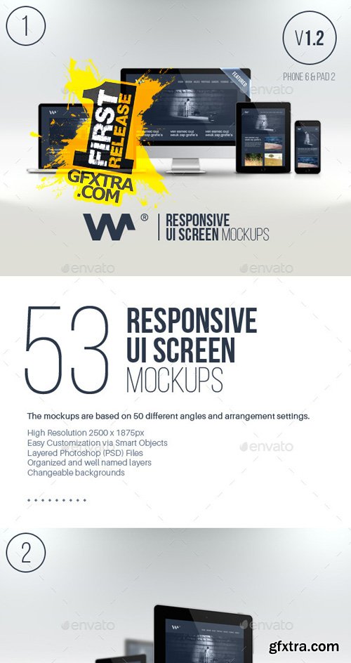GraphicRiver - Responsive Website Devices & Screen Mockups