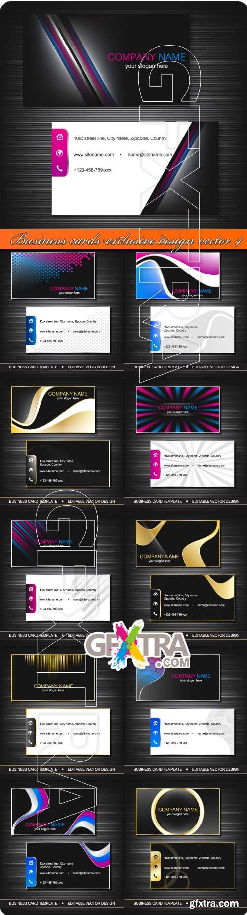 Business cards exclusive design vector 4