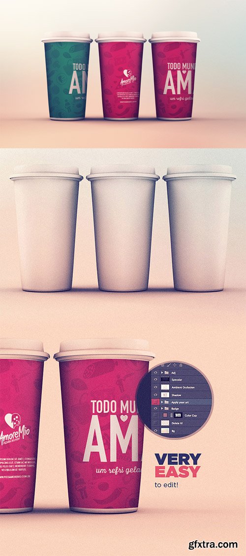 Cups Mockup Template