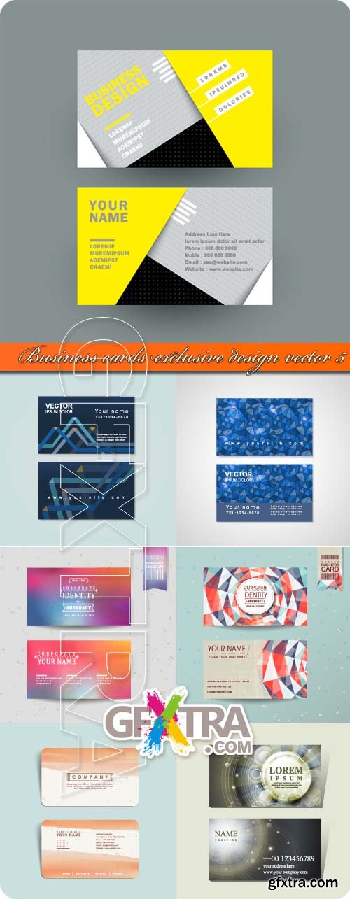 Business cards exclusive design vector 5
