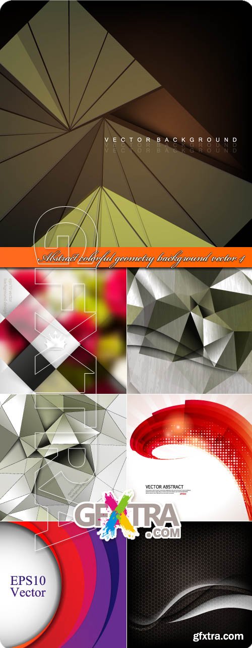 Abstract colorful geometry background vector 4